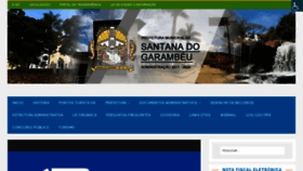 What Santanadogarambeu.mg.gov.br website looked like in 2019 (4 years ago)