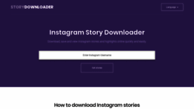 What Storydownloader.net website looked like in 2019 (4 years ago)