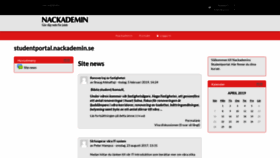 What Studentportal.nackademin.se website looked like in 2019 (4 years ago)