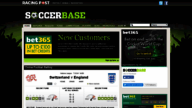 What Soccerbase.com website looked like in 2019 (4 years ago)