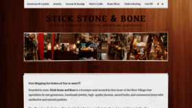 What Stickstonebone.com website looked like in 2019 (4 years ago)