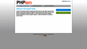 What Support.phpism.com website looked like in 2019 (4 years ago)