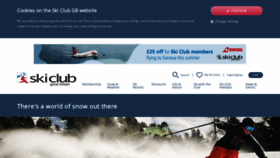What Skiclub.co.uk website looked like in 2019 (4 years ago)