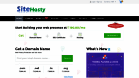 What Sitehosty.com website looked like in 2019 (4 years ago)