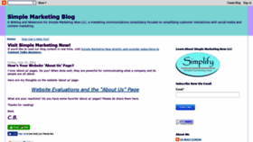 What Simplemarketingblog.com website looked like in 2019 (4 years ago)