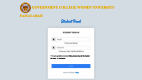 What Student.gcwuf.edu.pk website looked like in 2019 (4 years ago)