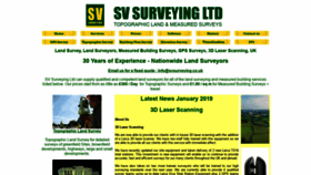 What Svsurveying.co.uk website looked like in 2019 (4 years ago)