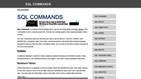 What Sqlcommands.net website looked like in 2019 (6 years ago)