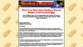 What Startingadaycare.com website looked like in 2019 (4 years ago)