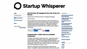 What Startupwhisperer.com website looked like in 2019 (4 years ago)