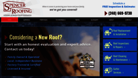 What Spencerroofing.com website looked like in 2019 (4 years ago)
