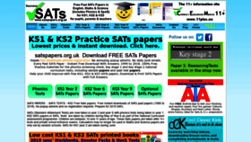 What Satspapers.org.uk website looked like in 2019 (4 years ago)