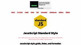 What Standardjs.com website looked like in 2019 (4 years ago)