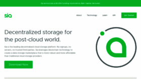 What Sia.tech website looked like in 2019 (6 years ago)
