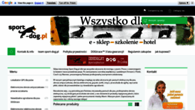What Sport-dog.pl website looked like in 2019 (4 years ago)
