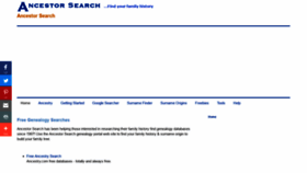 What Searchforancestors.com website looked like in 2019 (4 years ago)