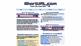 What Shorturl.com website looked like in 2019 (4 years ago)