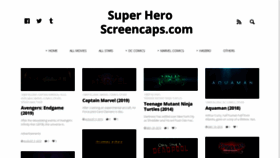 What Superheroscreencaps.com website looked like in 2019 (4 years ago)