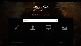 What Support.bladeandsoul.com website looked like in 2019 (4 years ago)