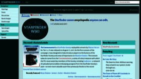 What Starfinderwiki.com website looked like in 2019 (4 years ago)