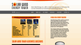 What Solarwindenergytower.com website looked like in 2019 (4 years ago)