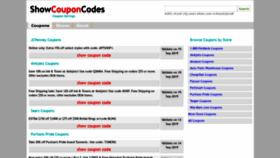 What Showcouponcodes.com website looked like in 2019 (4 years ago)