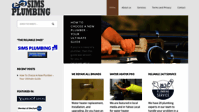 What Simsplumbing.com website looked like in 2019 (4 years ago)