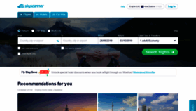 What Skyscanner.co.nz website looked like in 2019 (4 years ago)