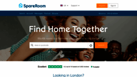 What Spareroom.co.uk website looked like in 2019 (4 years ago)