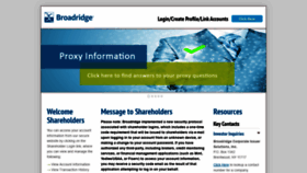 What Shareholder.broadridge.com website looked like in 2019 (4 years ago)