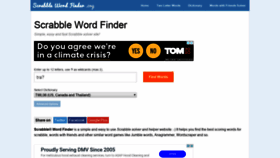 What Scrabblewordfinder.org website looked like in 2019 (4 years ago)