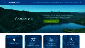 What Snowyhydro.com.au website looked like in 2019 (4 years ago)