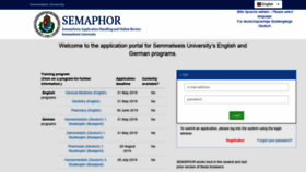 What Semaphor.semmelweis.hu website looked like in 2019 (4 years ago)