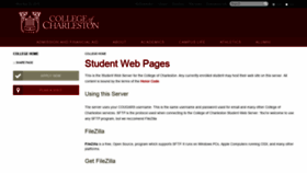 What Stu.cofc.edu website looked like in 2019 (4 years ago)