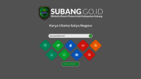 What Subang.go.id website looked like in 2019 (4 years ago)