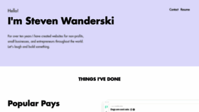 What Stevenwanderski.com website looked like in 2019 (4 years ago)