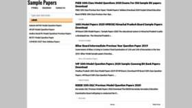 What Sample-paper.in website looked like in 2019 (4 years ago)
