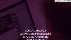 What Socialmagics.in website looked like in 2019 (4 years ago)