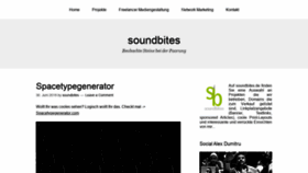 What Soundbites.de website looked like in 2019 (4 years ago)