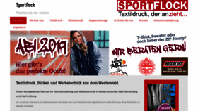 What Sportflock.de website looked like in 2019 (4 years ago)
