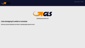 What Satysfakcja.gls-poland.com website looked like in 2019 (4 years ago)