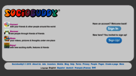 What Sociobuddy.com website looked like in 2019 (4 years ago)