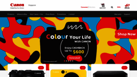 What Sg.canon website looked like in 2019 (5 years ago)