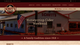 What Schuttsapplemill.com website looked like in 2019 (4 years ago)