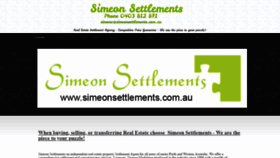 What Simeonsettlements.com.au website looked like in 2019 (4 years ago)