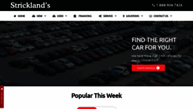 What Stricklandautosales.com website looked like in 2019 (4 years ago)