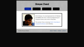What Shreyaschand.com website looked like in 2019 (4 years ago)