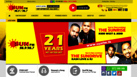 What Sunfm.lk website looked like in 2019 (4 years ago)