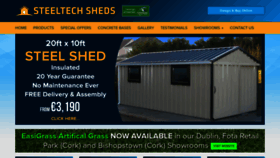 What Sheds.ie website looked like in 2019 (4 years ago)
