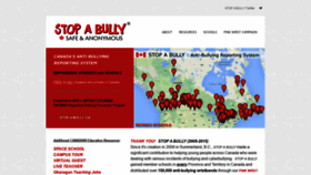 What Stopabully.ca website looked like in 2019 (4 years ago)
